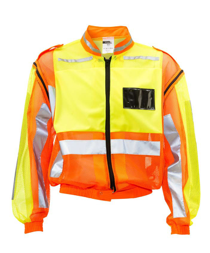 DROMEX REFLECTIVE VEST LIME/ORANGE SLEEVES X-LARGE