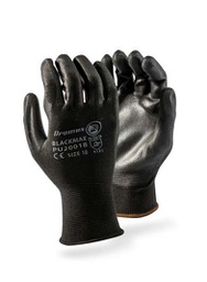 [100-PU2001B-09] Dromex Glove Black Max Black PU Palm Size 09 [12]